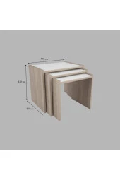 Ünüvar Konsept Modilayn Ahşap Zigon Sehpa Cordoba-Beyaz-Ard-303 thumbnail 2