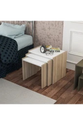 Ünüvar Konsept Modilayn Ahşap Zigon Sehpa Cordoba-Beyaz-Ard-303 thumbnail 3