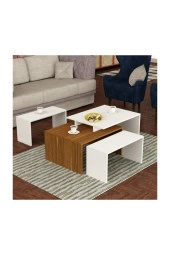 Bmdekor Orta Sehpa Dilara Beyaz Ceviz - 2