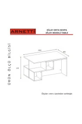 Bmdekor Orta Sehpa Dilay Beyaz Ceviz thumbnail 4