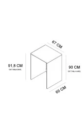 Minelife Mobilya Çamaşır Makine Alt Dolabı Kurutma Makinesi Dolabı Kapaksız - 2