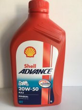 SHELL YAĞ 20/50 ADVANCE 4T AX3 MİNERAL 1 LT MOTOSİKLET YAĞI - 2