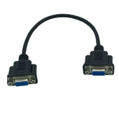 VGA dişi dişi 15 pin panel tipi uzatma kablosu 30 cm - 1