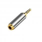 stereo 4 boğum 3.5mm dişi to 2.5mm erkek çevirici metal jak - 3