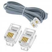Telefon kablosu 6P4C kablo 4 pinli soketli telefon kablosu - 3