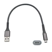 Type c örgülü şarj ve data kablosu kısa powerbank kablo 30 cm thumbnail 2