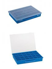 Setbox 724  24 Sabit Bölmeli Şeffaf Kapak Organizer Kutu 250 x 330 x 55 mm - 1