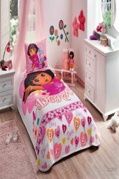 TAC LİSANLI TEK KİŞİLİK PİKE TAKIMI DORA ADORABLE - 1