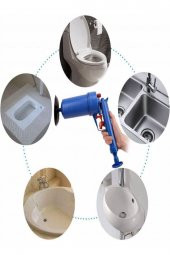 Hava Basınçlı Lavabo Açıcı Tuvalet Banyo Gider Açıcı Pompa - 2