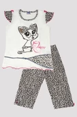 Kız Çocuk Leopar Desenli Pijama Takımı 6529 - 1