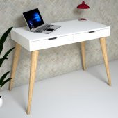 Emkawood Stylish Masif Ayaklı Çekmeceli Çalışma  Masası - 1