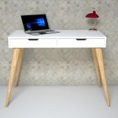 Emkawood Stylish Masif Ayaklı Çekmeceli Çalışma  Masası - 2