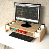 Emkawood Funny Safir Monitör Yükseltici Laptop Stand - 1