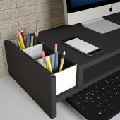 Emkawood Sally Siyah Monitör Yükseltlci Laptop Standı - 2