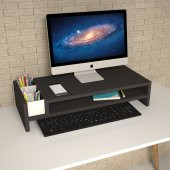 Emkawood Sally Siyah Monitör Yükseltlci Laptop Standı - 3