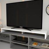 Emkawood Carry Beyaz Monitör Yükseltici Soundbar Stand - 3