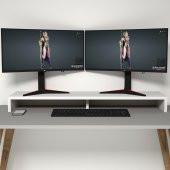 Emkawood Carry Beyaz Monitör Yükseltici Soundbar Stand - 5