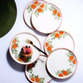 Kosova KOS 1723 Pasta Tabağı Tokyo Portakal Desen 20Cm - 1