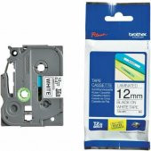 BROTHER TZe-231 12mm Beyaz üzerine Siyah Laminasyonlu Etiket - 1
