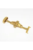 Saat Deri Kordon Klipsi Kelebek Kilit Sarı Gold - Toka Ölçü 22mm - 1