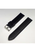 24 mm Siyah Düz Deri Saat Kayışı Kordonu 24x24 thumbnail 1