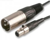 3 Pin Mini XLR Dişi to 3 Pin XLR Erkek Kablo 50 cm - 1