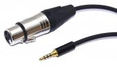 3.5 mm to XLR Dişi Cep Telefonu Mikrofon Kablosu 3 Metre - 1