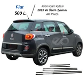 Fiat 500L Krom Cam Çıtası 6 Parça 2013 ve Sonrası Paslanmaz Çelik thumbnail 1