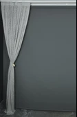 MİKRO MODEL GRİ RENK TEK KANAT Pileli Fon Perde 75*260 cm thumbnail 4