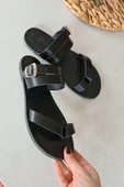 3004 Topukla Kadın Hakiki Deri Bodrum Sandalet - 3