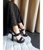 4174 Topukla Kadın Platformlu Yüksek Topuklu Abiye Ayakkabı thumbnail 12