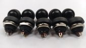 "184" 12 mm Siyah Push Buton - 10 Adet - 1