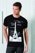 Berrak Eyfel Kule Baskılı Erkek T-Shirt 1043 - 1