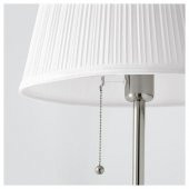 Yer Lambası Abajur,IKEA Beyaz-Metal Gümüş Rengi MeridyenDukkan Masa Lambası 155 cm 100 W Lambader - 2