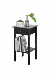 ÜNÜVAR KONSEPT Çekmeceli Komodin Parlak Siyah K1 thumbnail 1