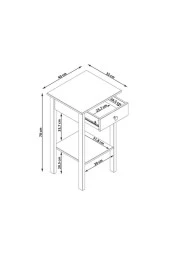 ÜNÜVAR KONSEPT Çekmeceli Komodin Parlak Siyah K1 thumbnail 4