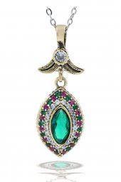 Midyat Serisi Açık Akua Renkli Taşlı Otantik Gümüş Üçlü Kadın Seti thumbnail 3