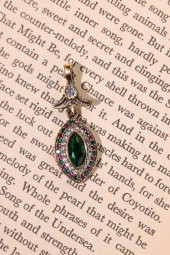 Midyat Serisi Açık Renkli Akuamarin Taşlı Gümüş Otantik Kadın Kolye thumbnail 2