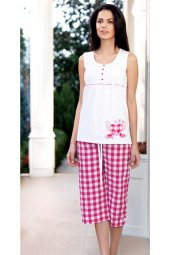 Kadın Yazlık Düğmeli Pijama 21522 - 1