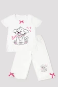 Kız Çocuk Baskılı Pijama Takımı - 1