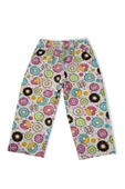 Kız Çocuk Donut Desenli Renkli Pijama Takımı - 8