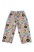 Kız Çocuk Donut Desenli Renkli Pijama Takımı - 5