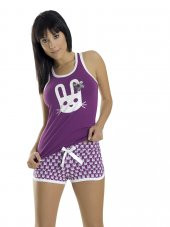 Berrak Kadın Kedili Pijama Takımı - 3