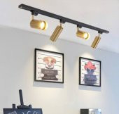MYLİGHTS  MODERN  1 MT 4 LÜ RAY SPOT HAREKETLİ  AYDINLATMA  GÜN IŞIĞI LED AMPULLÜDÜR - 2
