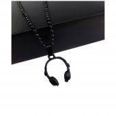 Siyah Erkek Kulaklık Kolye - 1