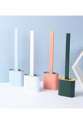 Silikon Banyo Tuvalet Klozet Temizleme Fırçası ve Tutucu - 1