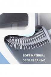 Silikon Banyo Tuvalet Klozet Temizleme Fırçası ve Tutucu - 3
