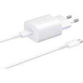 Samsung Galaxy S20+ Fast Charging 25W Type-C Çıkışlı Kablolu Şarj Aleti Beyaz(Samsung Türkiye Garantili) - 1