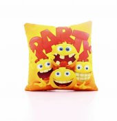 Party Desenli Dekoratif Özel Tasarım Yastık 27*27 cm - 1