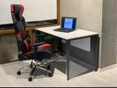 Uzay Ofis Lotus Çalışma Masası - Beyaz-Antrasit thumbnail 6